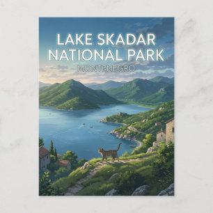 Cartão Postal Parque Nacional Lago Skadar Montenegro