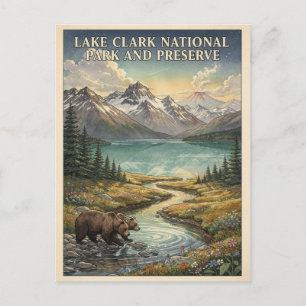 Cartão Postal Parque Nacional Lake Clark, Viagem de Urso do Alas