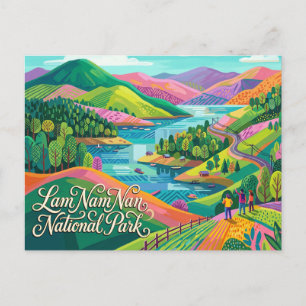 Cartão Postal Parque Nacional Lam Nam Nan Tailândia