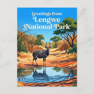 Cartão Postal Parque Nacional Lengwe Malawi