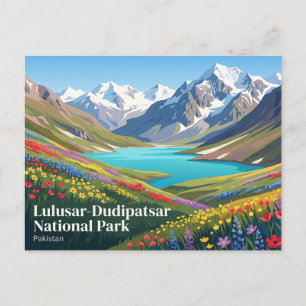 Cartão Postal Parque Nacional Lulusar-Dudipatsar Paquistão