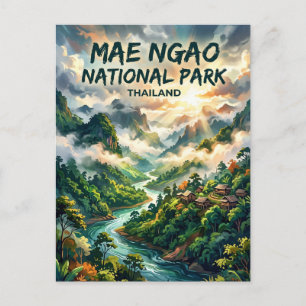 Cartão Postal Parque Nacional Mae Ngao Tailândia