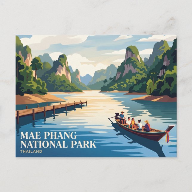 Cartão Postal Parque Nacional Mae Phang Tailândia (Frente)