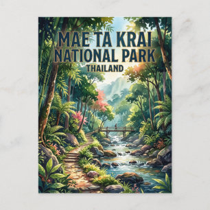 Cartão Postal Parque Nacional Mae Ta Krai Tailândia