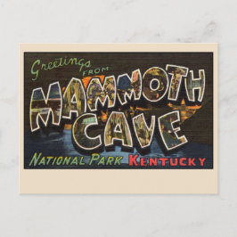 Cartão Postal Parque Nacional Mammoth Cave, Kentucky Linho Antig