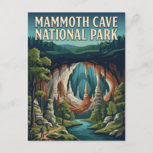 Cartão Postal Parque Nacional Mammoth Cave Kentucky Poster Vinta