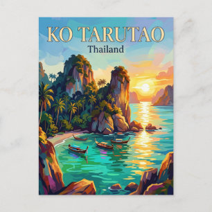 Cartão Postal Parque Nacional Marinho de Ko Tarutao Tailândia