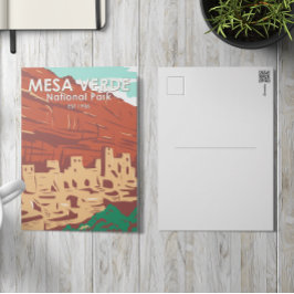 Cartão Postal Parque Nacional Mesa Verde Colorado Colorido Vinta