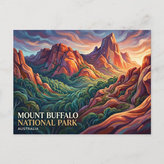 Cartão Postal Parque Nacional Mount Buffalo Austrália (Frente)