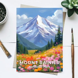 Cartão Postal Parque Nacional Mount Rainier | Viagem por Washing