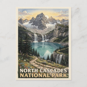 Cartão Postal Parque Nacional North Cascades Viagem Vintage