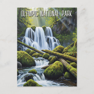 Cartão Postal parque nacional olímpico hoh floresta tropical cas