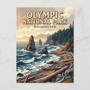 Cartão Postal Parque Nacional Olímpico Port Angeles