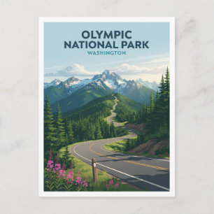 Cartão Postal Parque Nacional Olímpico Port Angeles Washington