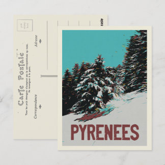 Cartão Postal Parque Nacional Pirenéus com neve, França