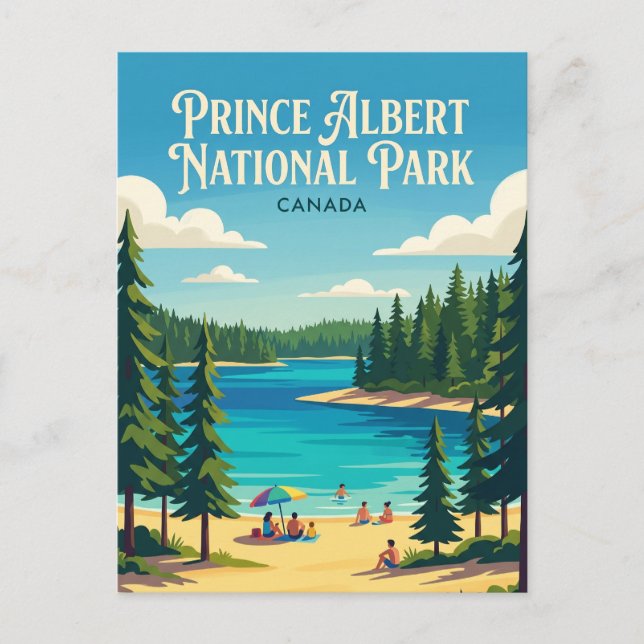 Cartão Postal Parque Nacional Prince Albert Canadá (Frente)