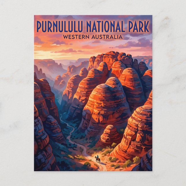 Cartão Postal Parque Nacional Purnululu Austrália (Frente)
