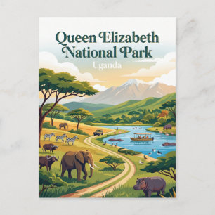 Cartão Postal Parque Nacional Queen Elizabeth Uganda