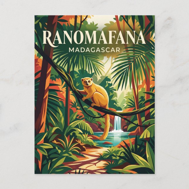 Cartão Postal Parque Nacional Ranomafana Madagascar (Frente)