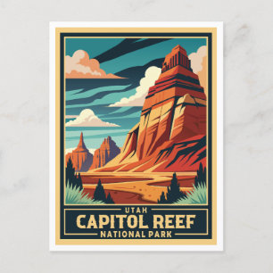 Cartão Postal Parque Nacional Retro Capitol Reef