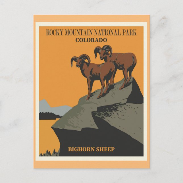 Cartão Postal Parque Nacional Rocky Mountain (Frente)