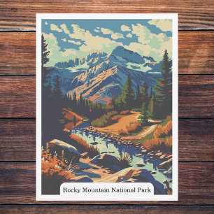 Cartão Postal Parque Nacional Rocky Mountain, Colorado EUA