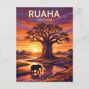 Cartão Postal Parque Nacional Ruaha Tanzânia