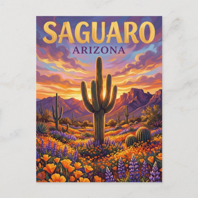 Cartão Postal Parque Nacional Saguaro EUA (Frente)