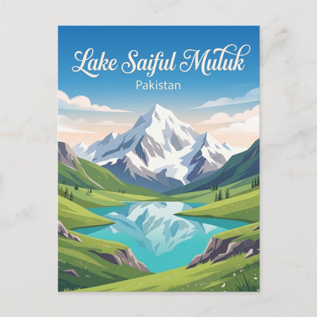 Cartão Postal Parque Nacional Saiful Muluk Paquistão (Frente)