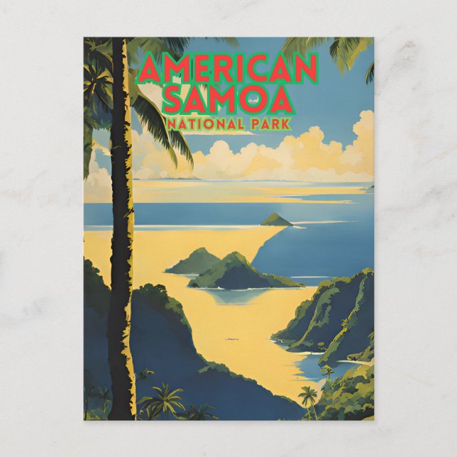 Cartão Postal Parque Nacional Samoa Americano (Frente)