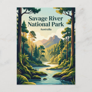 Cartão Postal Parque Nacional Savage River Austrália