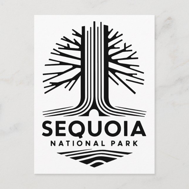 Cartão Postal Parque Nacional Sequoia Mínimo (Frente)