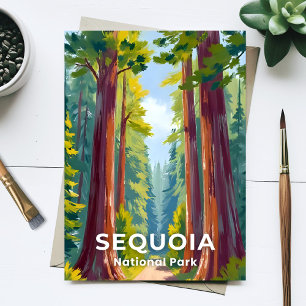 Cartão Postal Parque Nacional Sequoia Viagens pela Califórnia