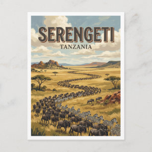 Cartão Postal Parque Nacional Serengeti Seronera Tanzânia