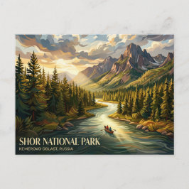 Cartão Postal Parque Nacional Shor Rússia