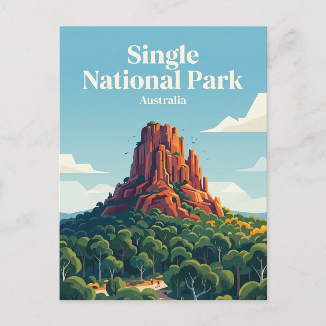 Cartão Postal Parque Nacional Single Austrália (Frente)