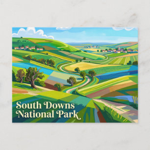 Cartão Postal Parque Nacional South Downs Inglaterra