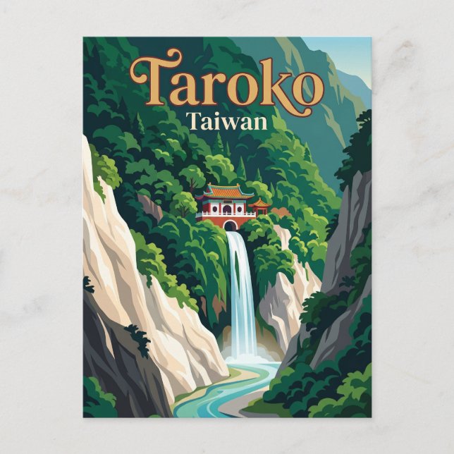 Cartão Postal Parque Nacional Taroko Taiwan (Frente)