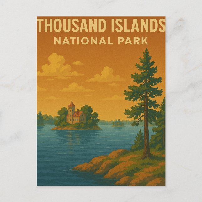 Cartão Postal Parque Nacional Thousand Islands (Frente)