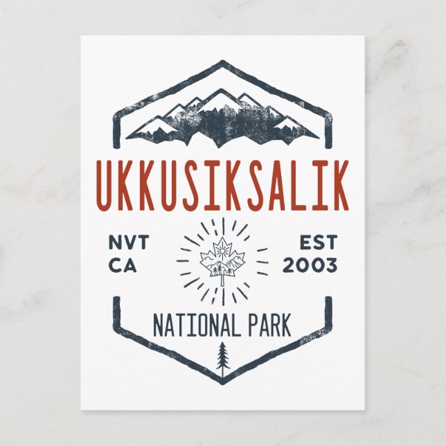 Cartão Postal Parque Nacional Ukkusiksalik Canada Vintage (Frente)