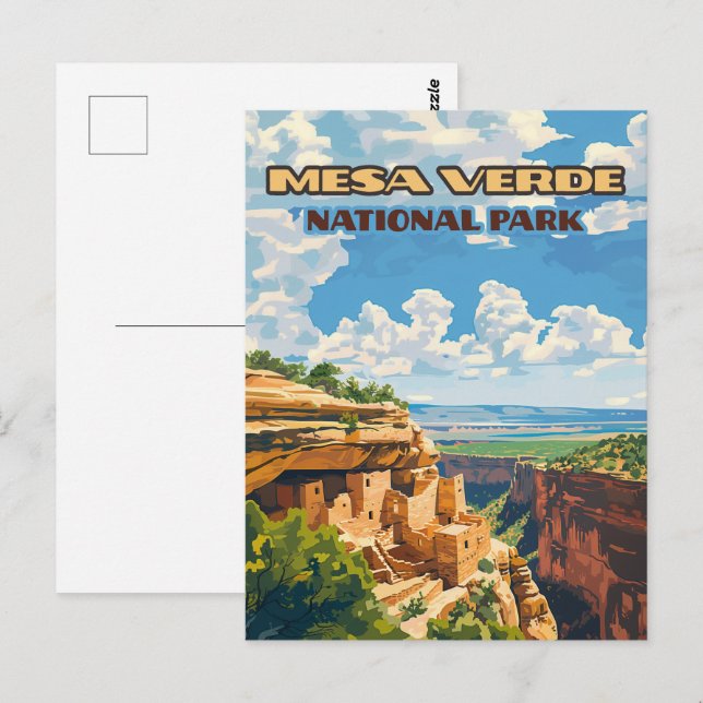 Cartão Postal Parque Nacional Verde Colorado Cliff House (Frente/Verso)