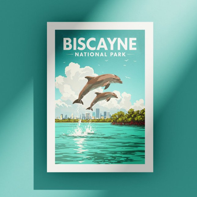 Cartão Postal Parque Nacional Vintage Biscayne (Criador carregado)