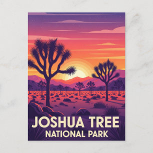 Cartão Postal Parque Nacional Vintage Joshua Tree