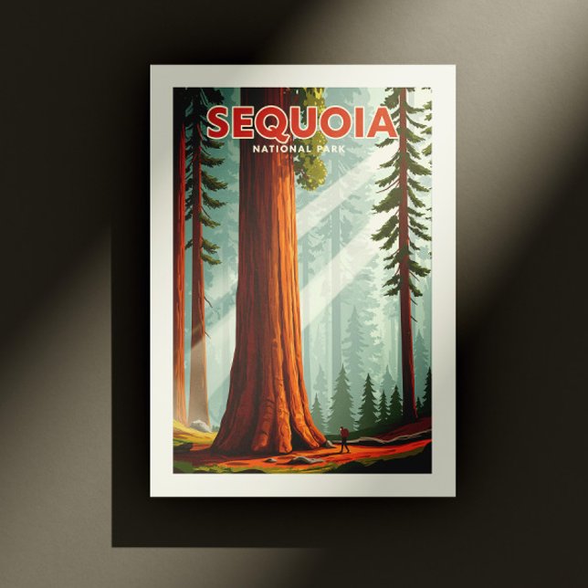 Cartão Postal Parque Nacional Vintage Sequoia (Criador carregado)
