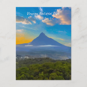 Cartão Postal Parque Nacional Virunga, RD Congo - Vulcão