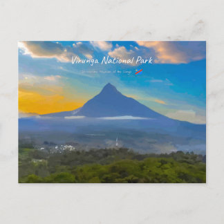 Cartão Postal Parque Nacional Virunga, RD Congo - Vulcão