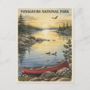 Cartão Postal Parque Nacional Voyageurs Viagem Antiga