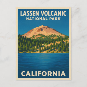 Cartão Postal Parque Nacional Vulcânico da Lassen, Viagens vinta