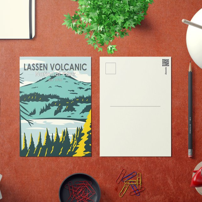 Cartão Postal Parque Nacional Vulcânico Lassen Califórnia Antigo (Criador carregado)