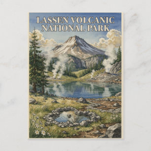 Cartão Postal Parque Nacional Vulcânico Lassen Viagem Vintage